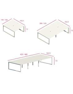 Medidas isla de trabajo en grupo Skala de Jgorbe