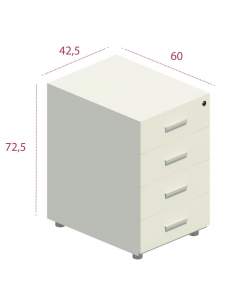 Cajonera oficina altura mesa 4 cajones de JGorbe - La Oficina Online