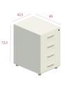 Cajonera oficina altura mesa 4 cajones de JGorbe - La Oficina Online