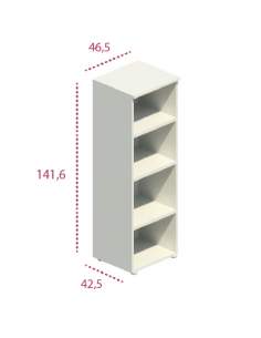 Medidas estanteria estrecha de madera de jgorbe