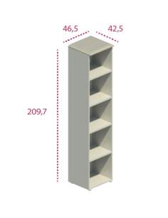 Medidas estanteria alta y estrecha de jgorbe