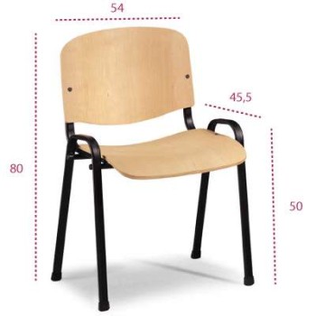 Medidas silla de madera fissa de vincolo