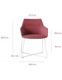 Medidas sillón moderno dunas xs pie varilla de inclass