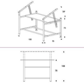 Medidas mesa de dibujo técnico de rocada