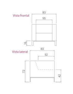 Medidas butaca 1 plaza oficina quatro de dileoffice