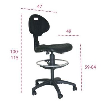 Medidas taburete industrial alto Sonia de Vincolo