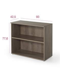 Medidas armario madera bajo con 1 estante para oficina de jgorbe con entrega rápida