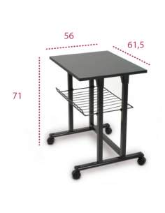 Medidas mesa auxiliar impresora de systemtronic