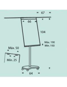 Medidas pizarra móvil para conferencia rocada
