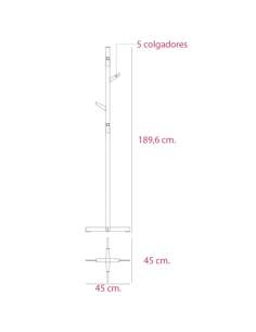 Medidas perchero de pie moderno second tree de systemtronic