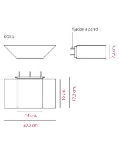 Medidas revistero pared koku de systemtronic