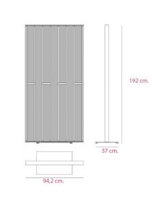 Medidas biombos separadores de oficina Malva de Systemtronic