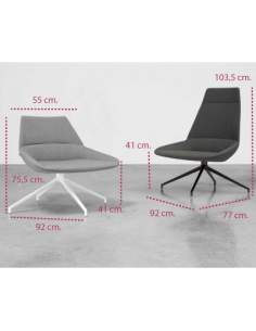 Medidas butacas giratorias modernas dunas xl de inclass