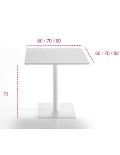 Medidas mesa cuadrada oficina flat de inclass