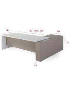 Medidas mesa de direccion oficina g3 premium de jgorbe
