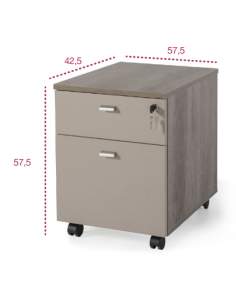 Medidas cajonera madera oficina g3 de jgorbe con cajón archivador