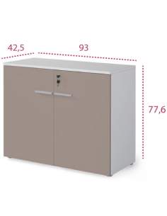 Medidas armario oficina bajo con puertas y cerradura serie g3 de jgorbe