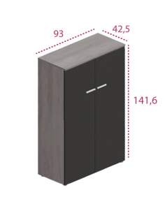 Medidas armario oficina madera con puertas y cerradura g3 de jgorbe