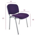 Meiddas silla oficina fissa de vincolo con estructura y carcasa gris