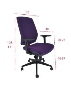 Medidas silla oficina tapizada cronos de vincolo