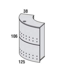 Medidas mostrador recepcion circular welcome de rocada