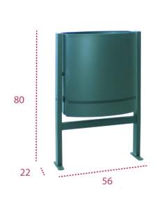 Medidas papelera para exterior de sie