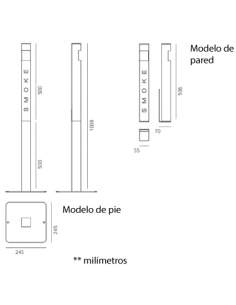 Medidas cenicero Fum de Systemtronic