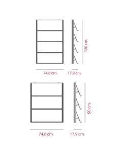 Medidas expositor de pared Flap de systemtronic