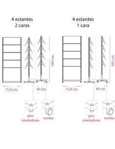Medidas expositor vertical flap de pie de systemtronic