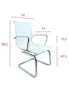 Medidas silla confidente blanca jr de vincolo en polipiel blanca