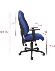 Medidas silla oficina ergonomica lady sitness de topstar