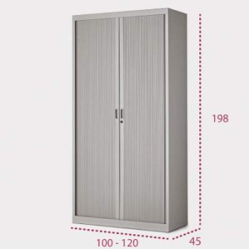 Medidas armario metálico persiana vertical de 198 cm. altura de more squared