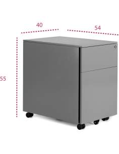 Medidas cajonera metálica atenas de euromof con cajón archivador