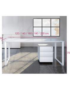 Medidas escritorio de oficina q60 de aic martínez medina