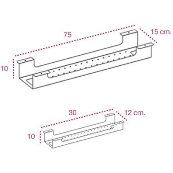 Medidas bandeja electrificación mesa trabajo en grupo q50 y q60 de aic martínez medina