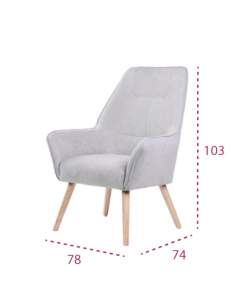 Medidas butaca moderna de madera bruges de somcasa