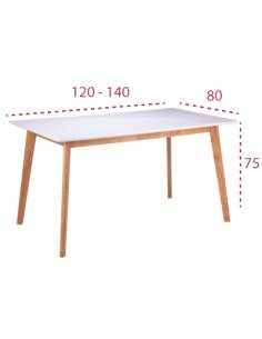 Medidas mesa estilo nórdico alice-marie de somcasa