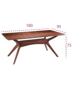 Medidas mesa rústica de madera helga de somcasa