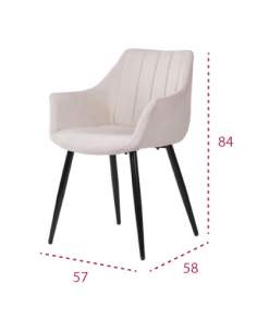 Medidas silla de diseño de comedor moderno Fiona de Somcasa