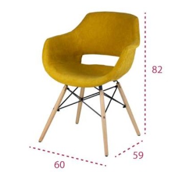 Medidas silla moderna tapizada barata nadine de somcasa