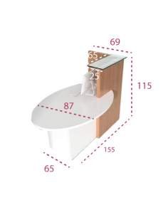 Medidas mostrador de recepción Ovo de MDD