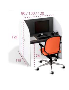 Medidas mesa call center doble de iman human quality