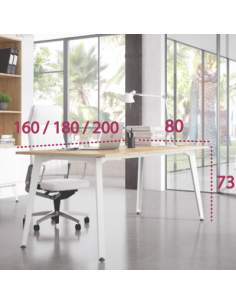 Medidas mesa de despacho moderna Organova de Iman