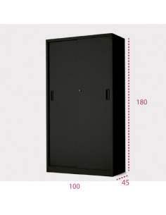 Medidas armario metálico puerta corredera 180 cm. de more squared