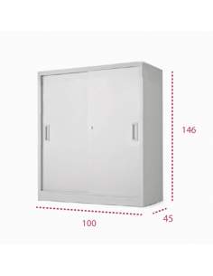 Medidas armario metálico de puerta corredera de 146 cm. de more squared