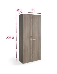 Medidas armario alto de madera con puertas de color personalizado de jgorbe