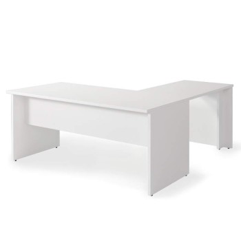 Escritorio esquinero oficina Serie Color de JGorbe en blanco