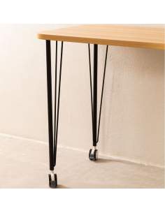 Escritorio con ruedas Naipe color negro