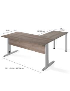 Medidas mesa escritorio esquina Aneto de jgorbe