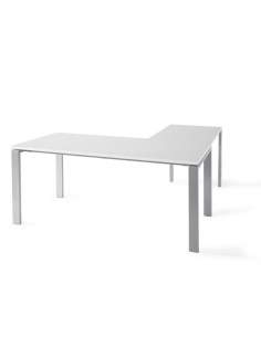 Escritorio en forma de L Pórtico de JGorbe en blanco